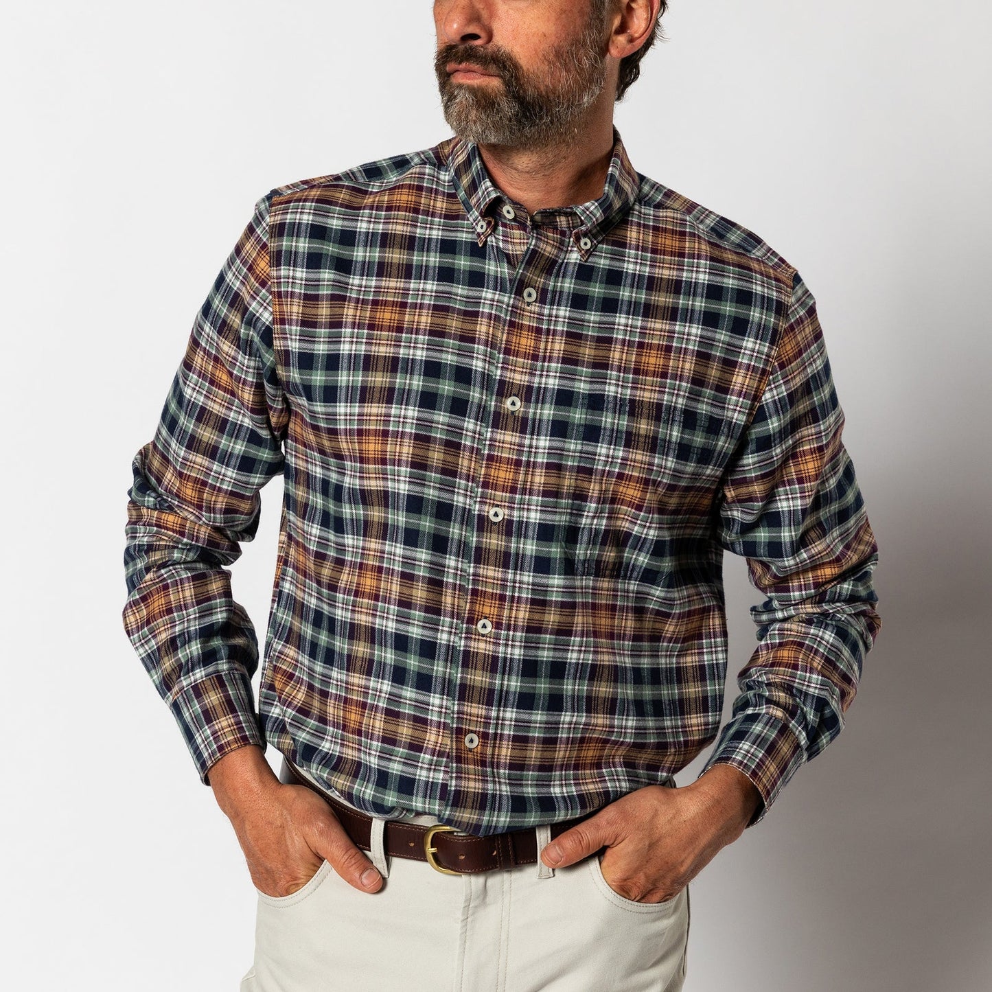 Eckard Plaid Shirt | Maritime Blue