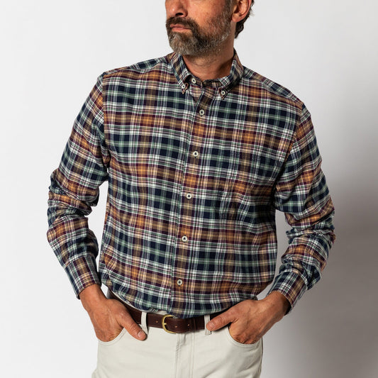 Eckard Plaid Shirt | Maritime Blue