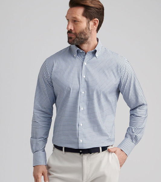 Cashiers Performance Twill Sportshirt | Deep Verdant