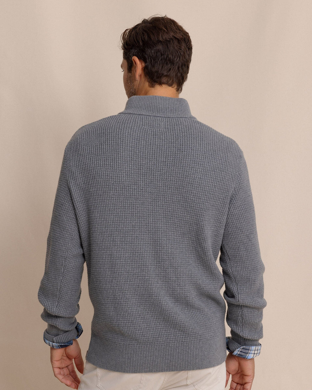 Bass Creek 1/4 Button Sweater | Heather Anchor Grey