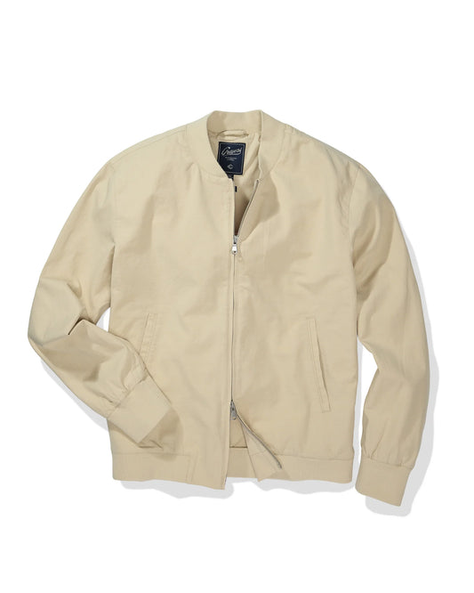 Conrad Cotton Linen Bomber | Light Khaki
