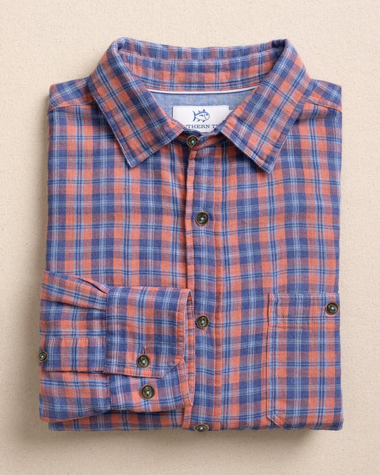 Coral Cove Sportshirt | Heather Coral Beach