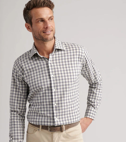 Lenox Crown Lite Cotton-Stretch Sport Shirt | Winter Ivory