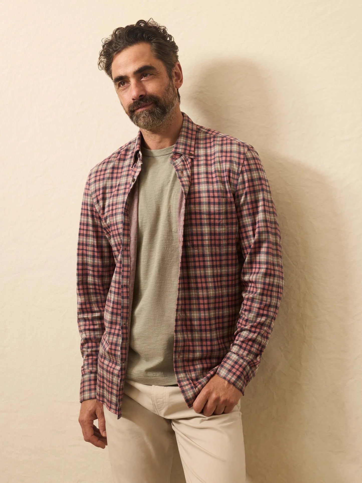 Coastline Knit Shirt | Redstone Forest Plaid