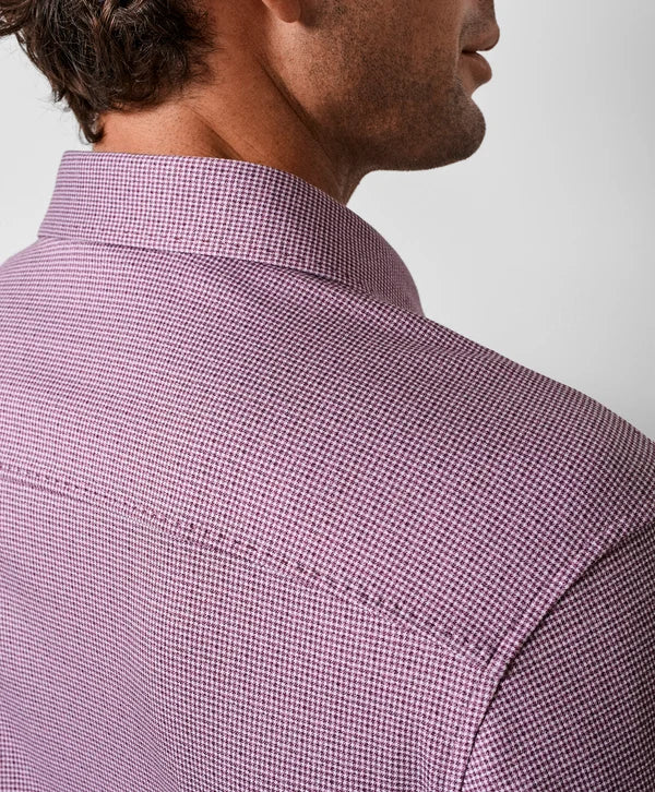 Check Knit Sport Shirt | Merlot & White