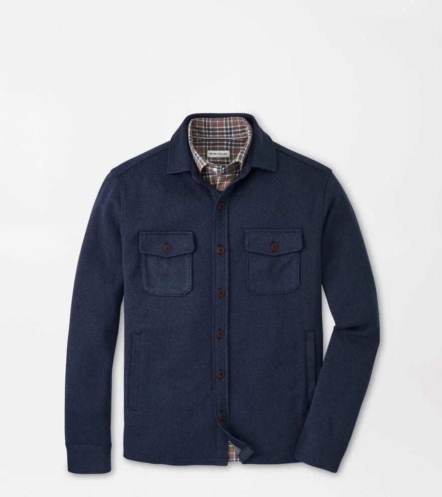 Crown Sweater Fleece Shirt Jacket | Navy