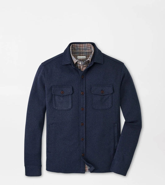Crown Sweater Fleece Shirt Jacket | Navy