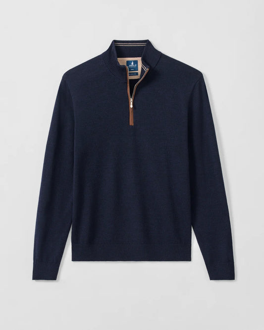 Raynor Merino 1/4 Zip Sweater | Navy