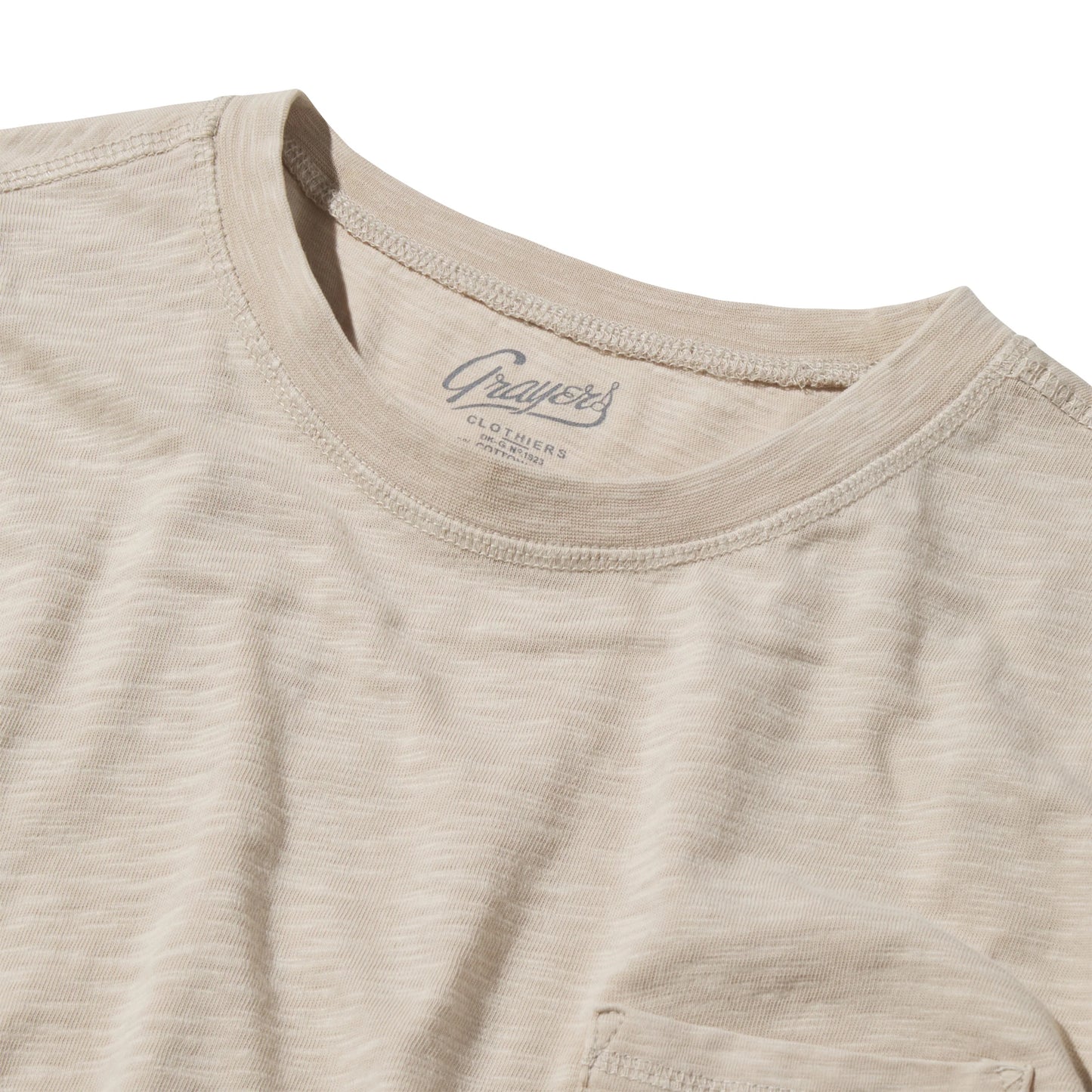 Hewitt Garment Dyed Pocket Tee | Ecru