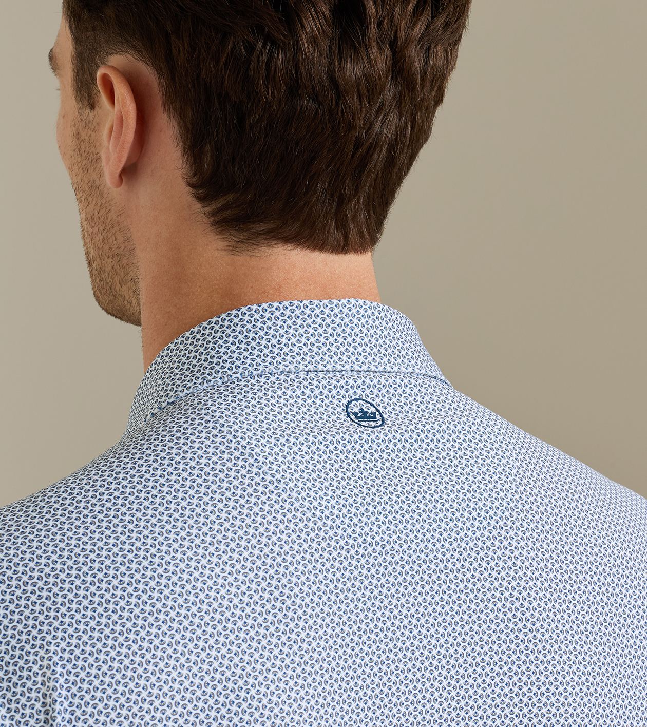 Rambla Performance Jersey Polo | White & Dark Amber