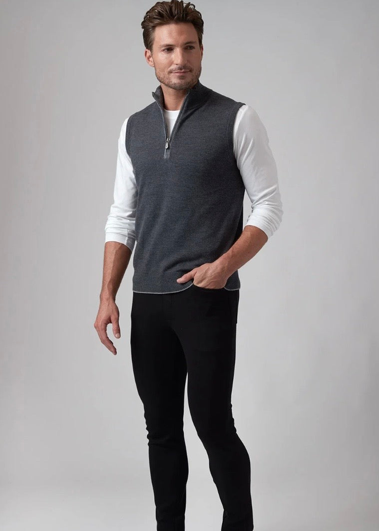 The Byron Vest | Charcoal