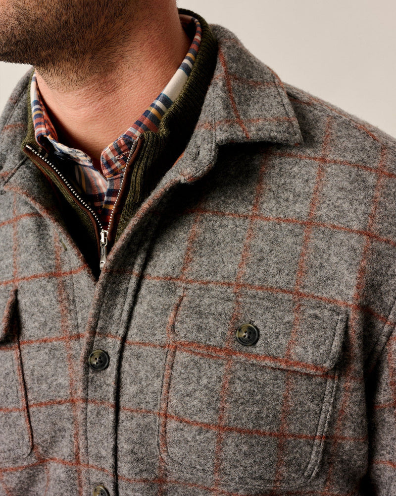 McDowell Wool Quilt-Lined Shacket | Charcoal