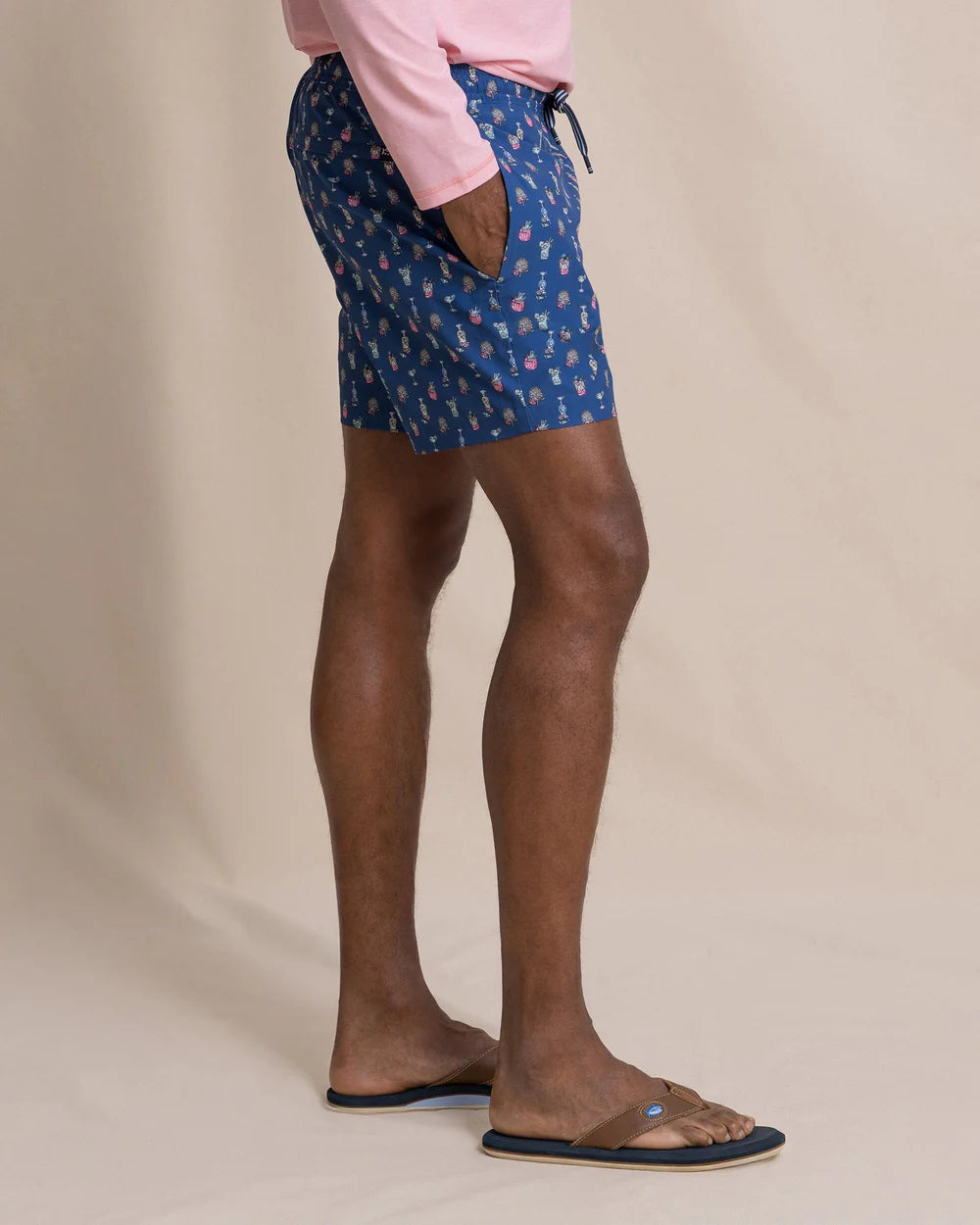Tropical Tango Swim Trunk | Nautical Blue