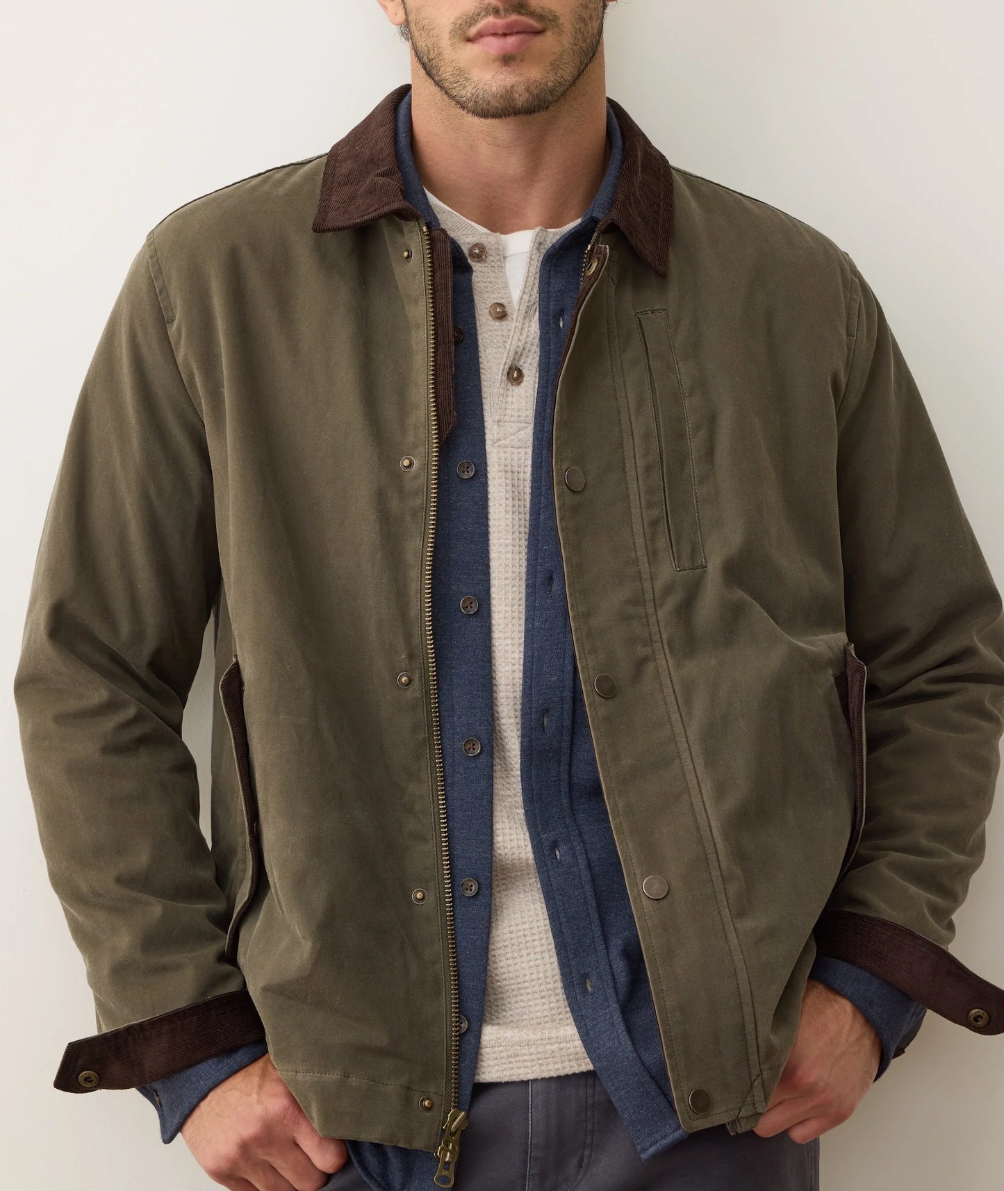 Weston Wax Canvas Barn Jacket | Olive