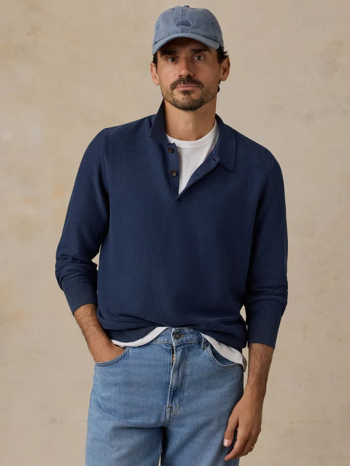 Sunwashed Sweater Polo | Blue Nights