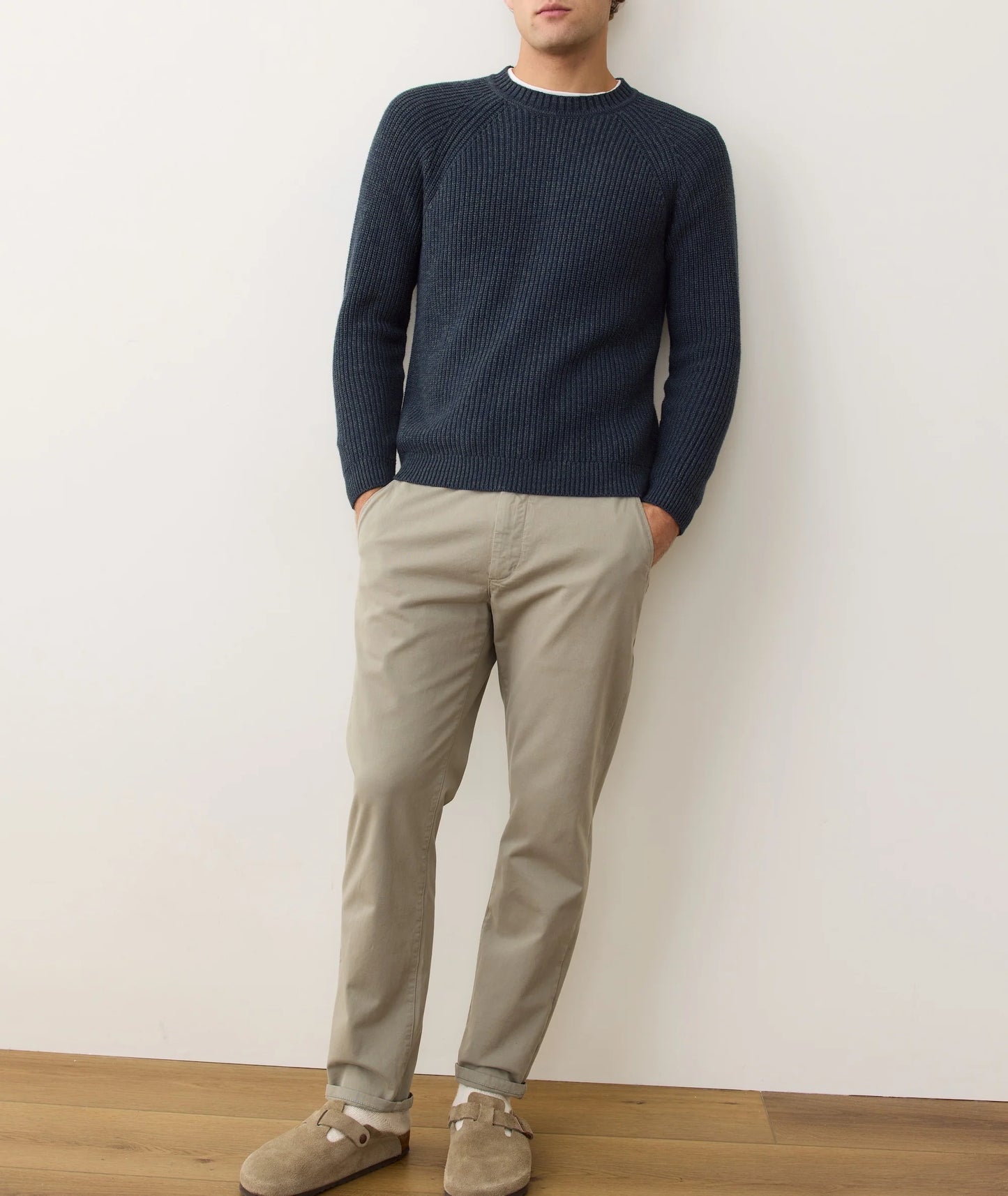 Inverness Crew Sweater | Navy/Green