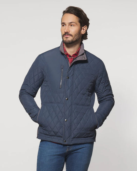 Juno Quilted Snap Jacket | Navy