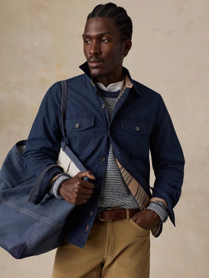 Stretch Blanket Lined CPO | Abyss Navy