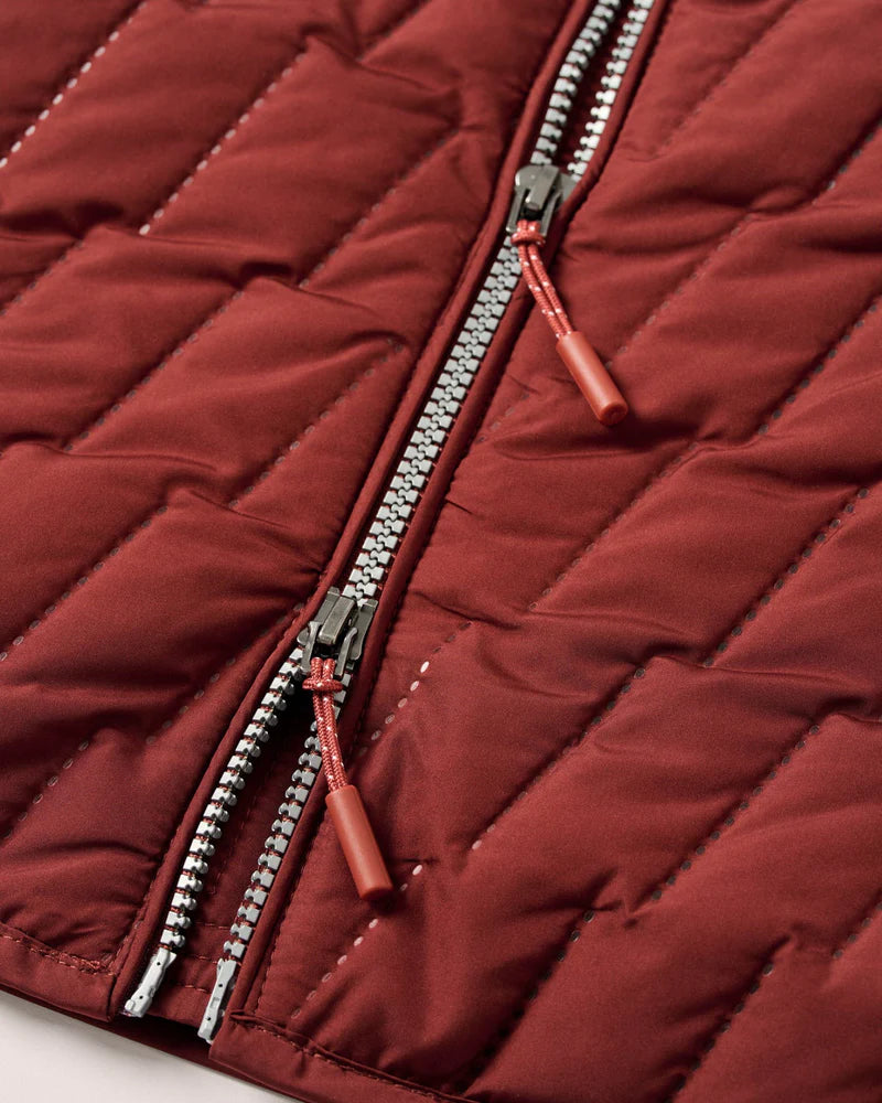 Belfry Quilted Puffer Vest | Dark Maroon