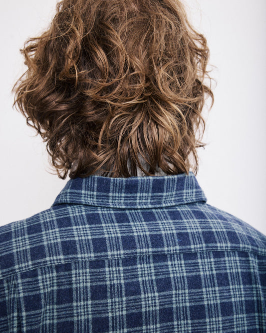 Pitt Woven Shirt | Navy & Green