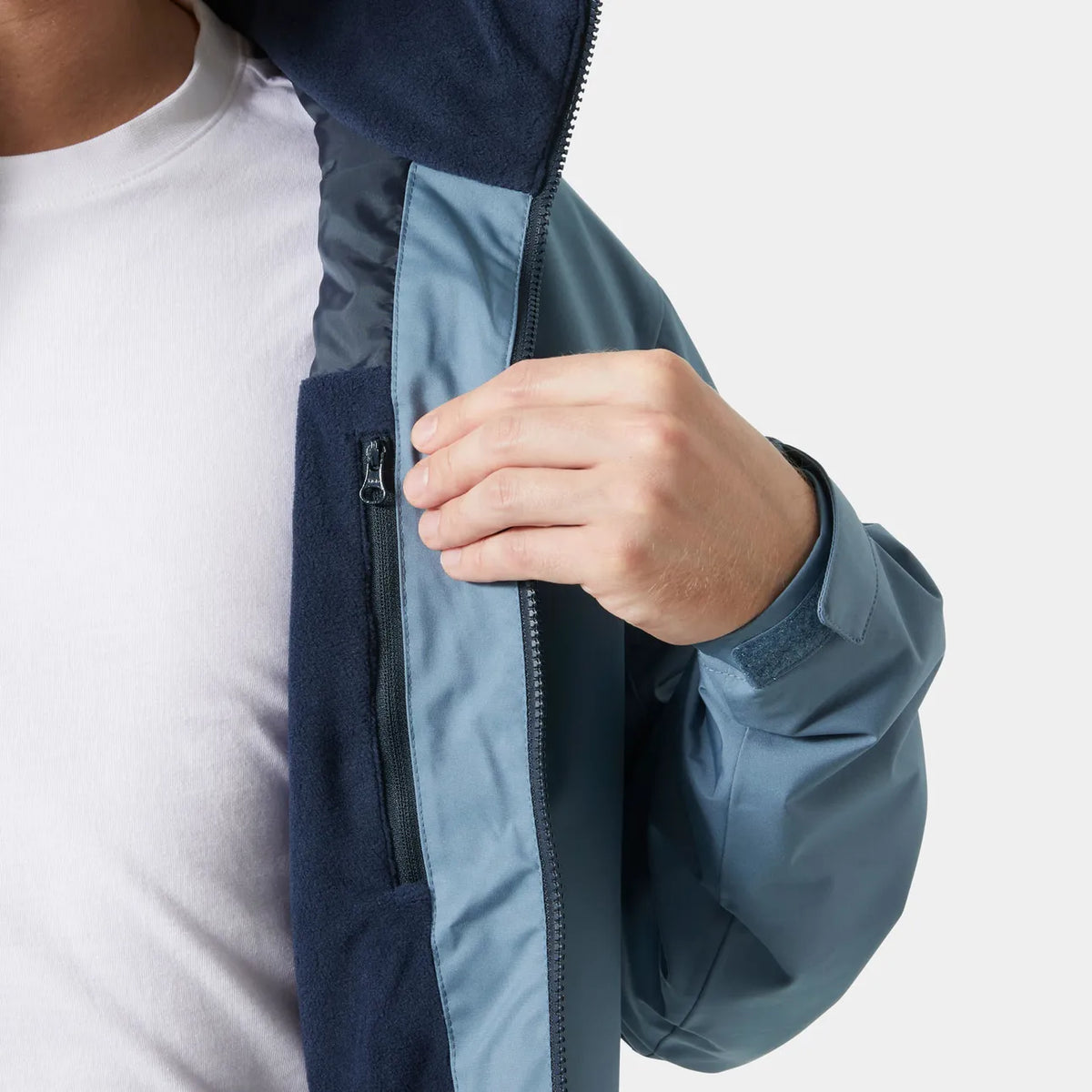 Crew Hooded Midlayer Jacket | Washed Navy
