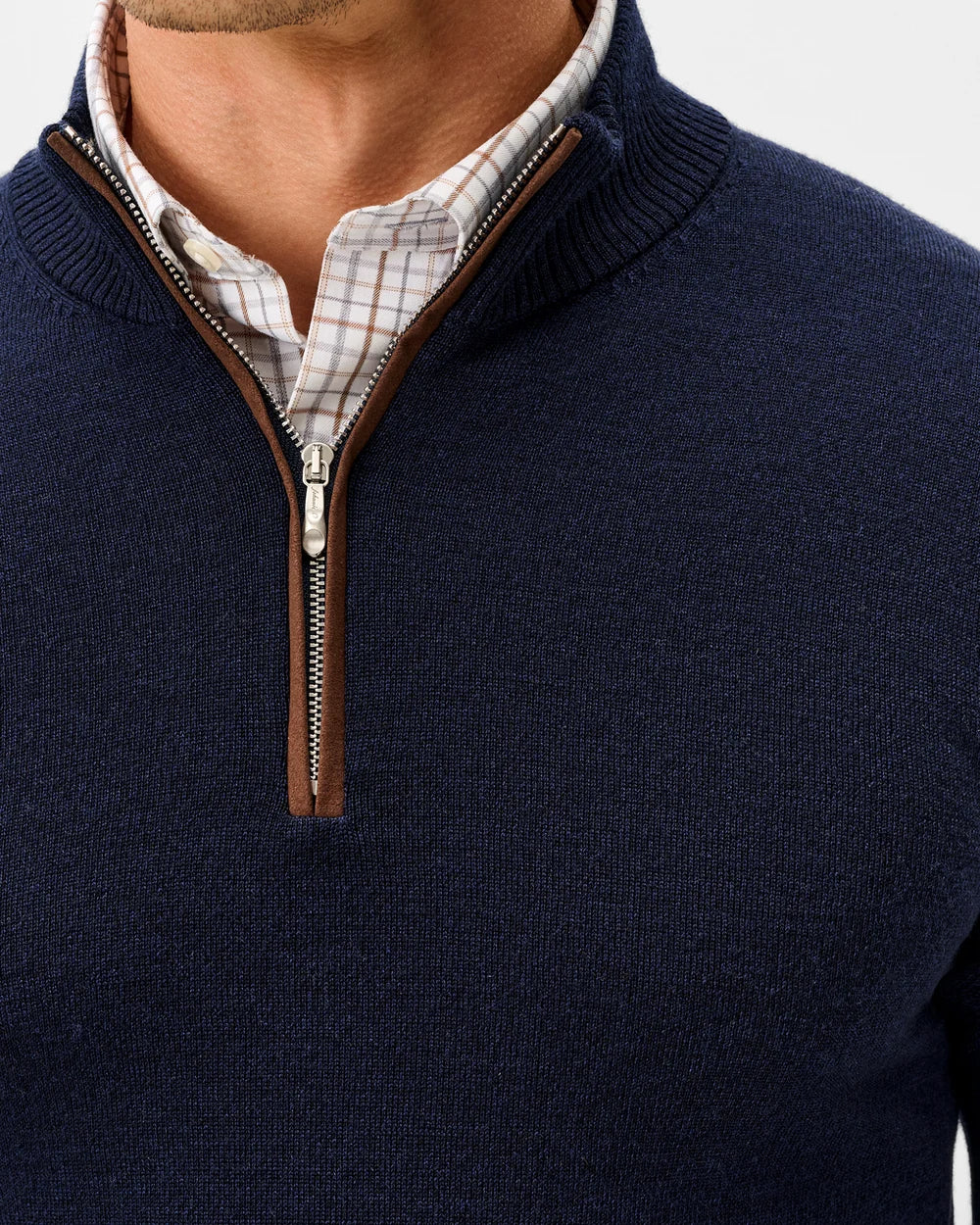 Raynor Merino 1/4 Zip Sweater | Navy