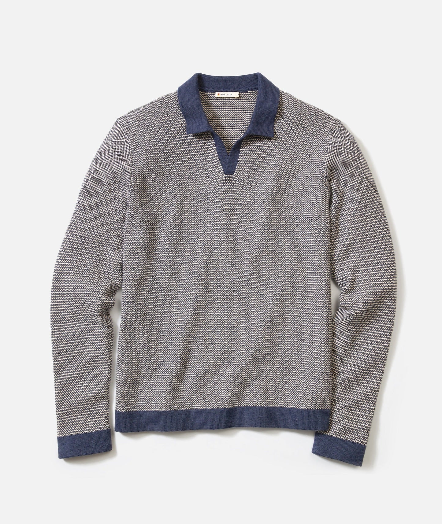 Liam Sweater Polo | Navy/Driftwood