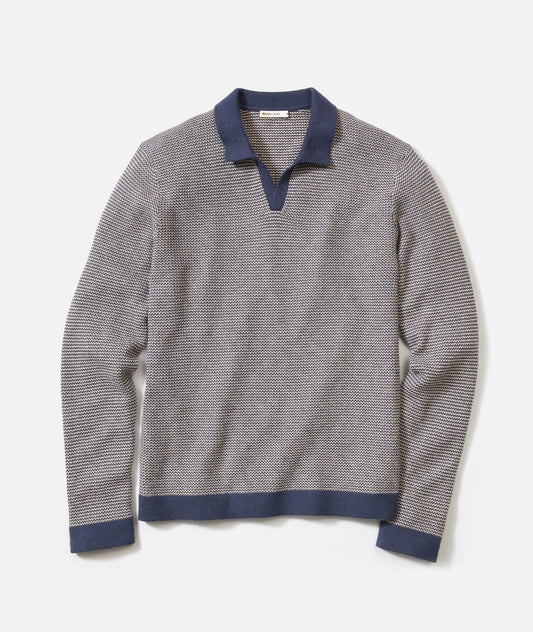 Liam Sweater Polo | Navy/Driftwood