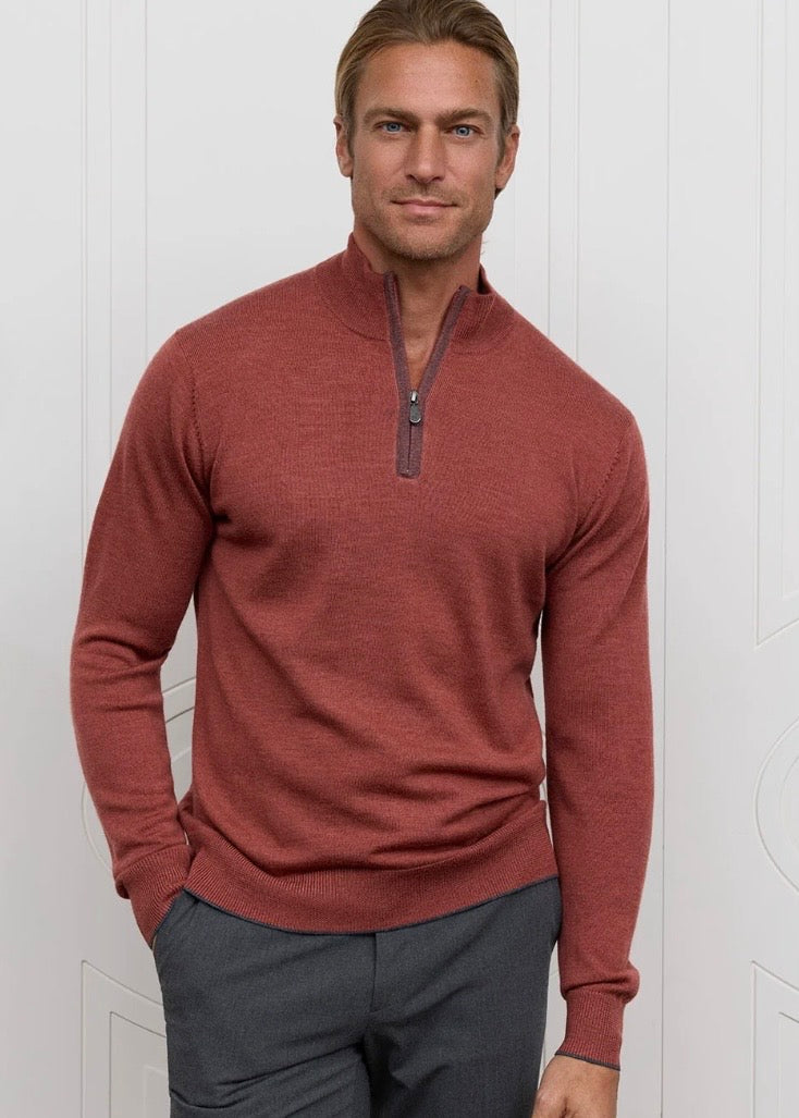 The Palmer 1/4 Zip | Cinnamon
