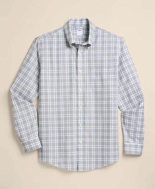 Twill Polo Button Down Collar Sport Shirt | Grey