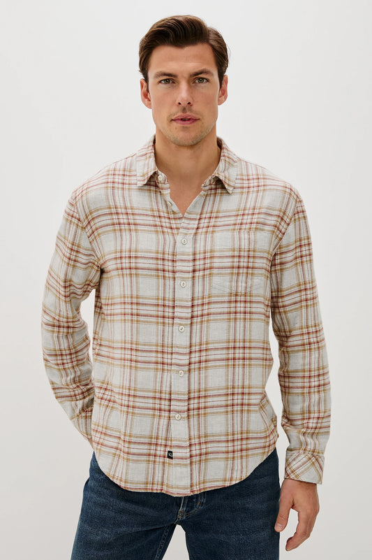 Lennox Shirt | Currant Tawny Melange