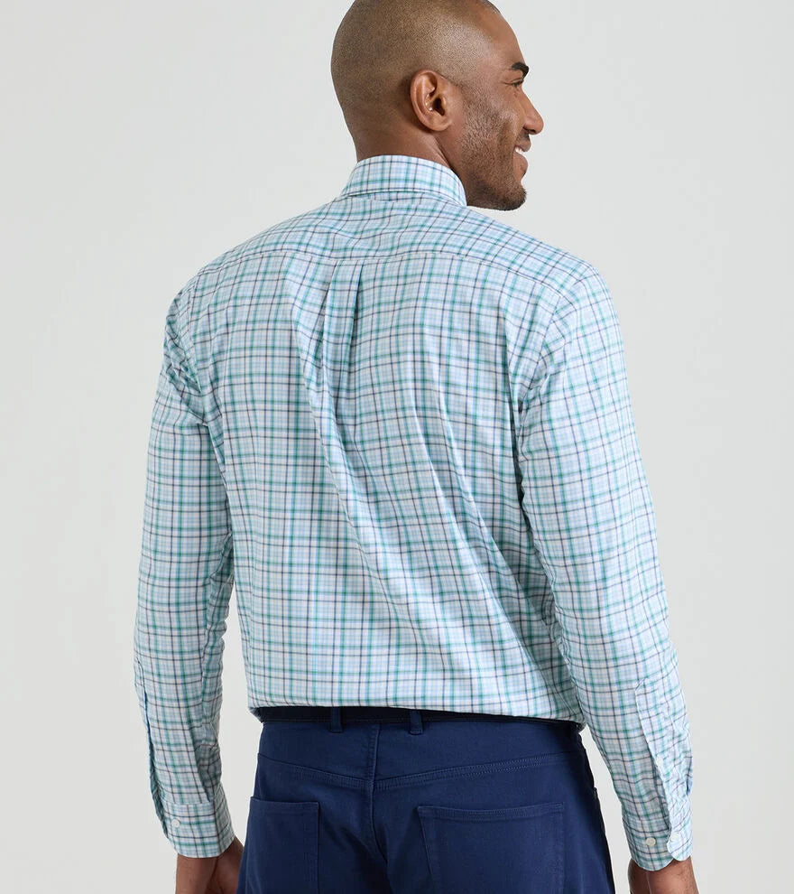 Simon Crown Lite Cotton-Stretch Sport Shirt | Windsor Blue