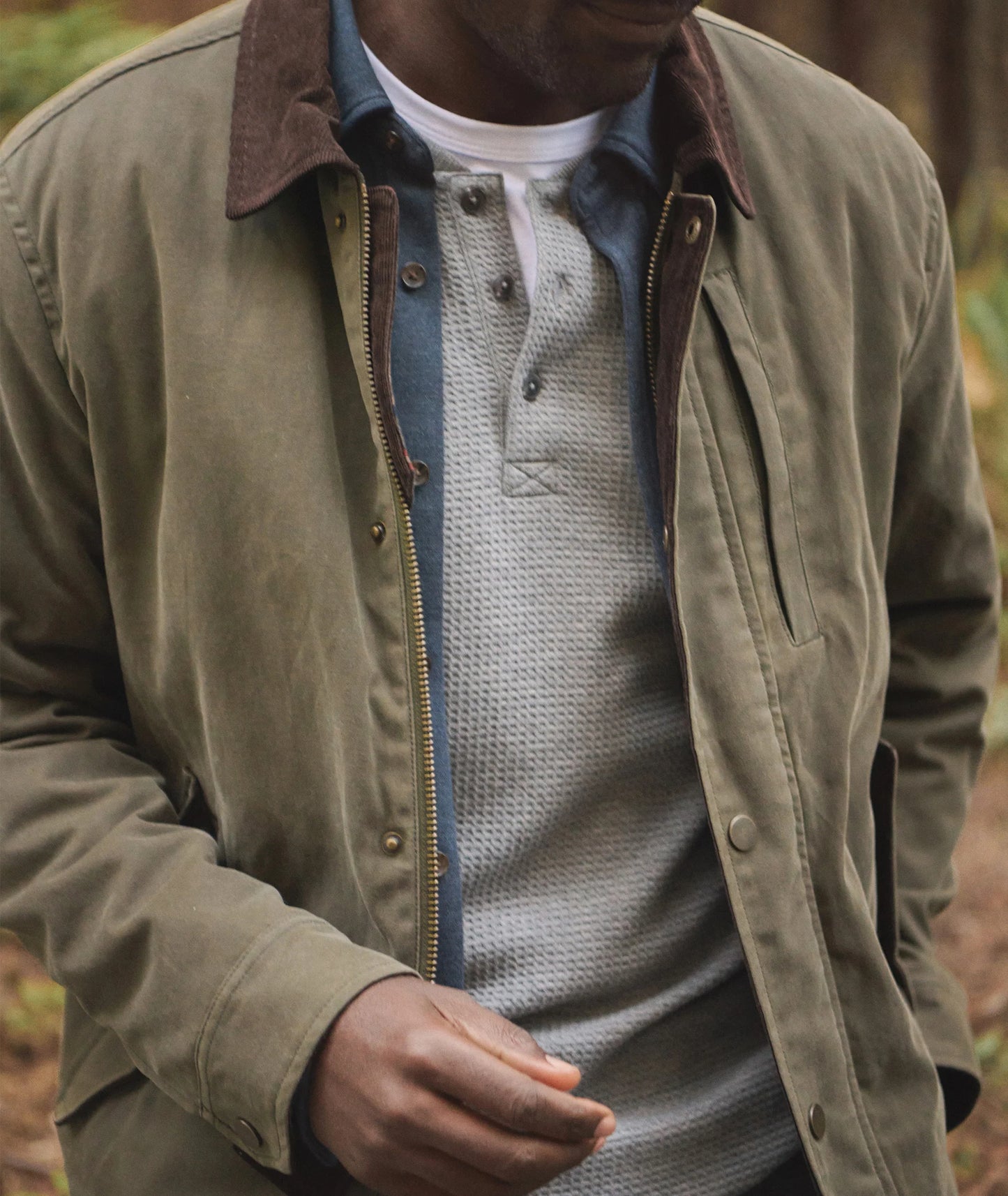 Weston Wax Canvas Barn Jacket | Olive