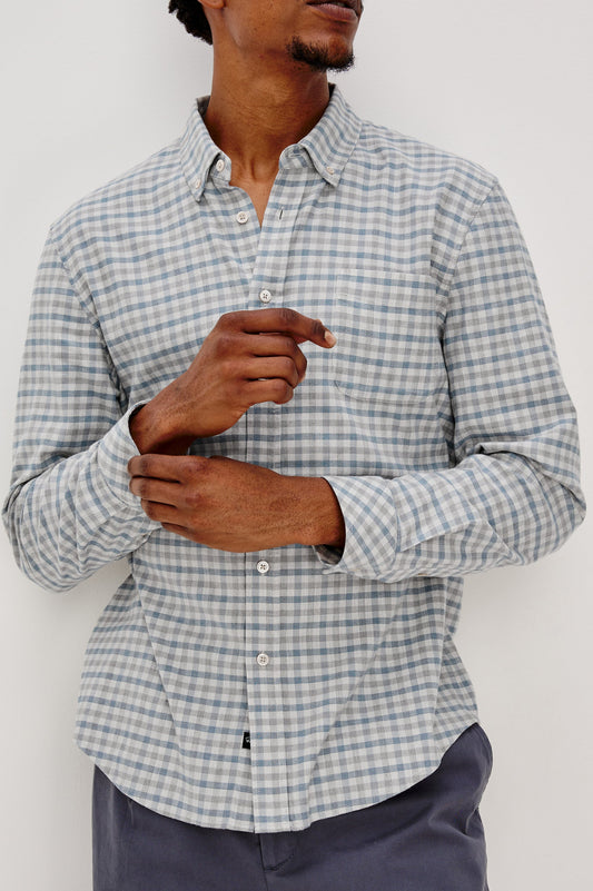 Vance Shirt | Charcoal Blue Check
