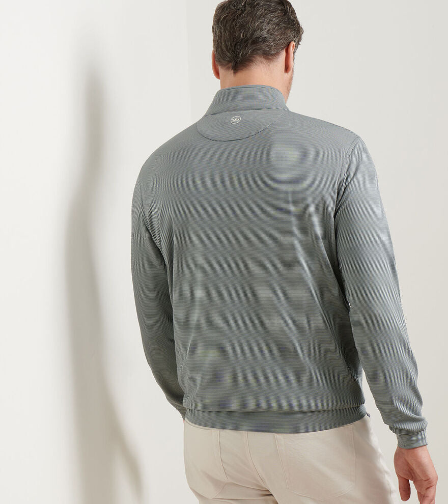 Perth Sugar Stripe Performance 1/4 Zip | Nordic Pine