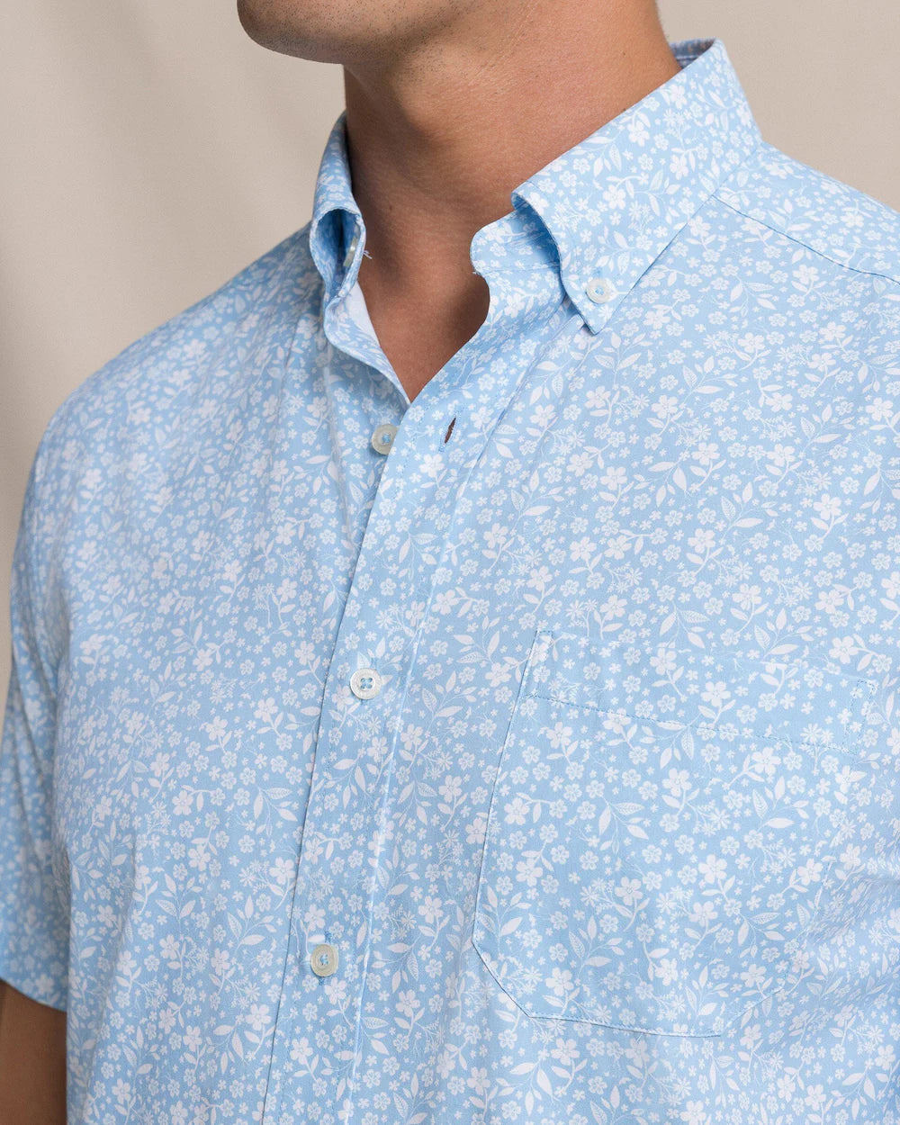 Garden Blooms Sportshirt | Tide Blue