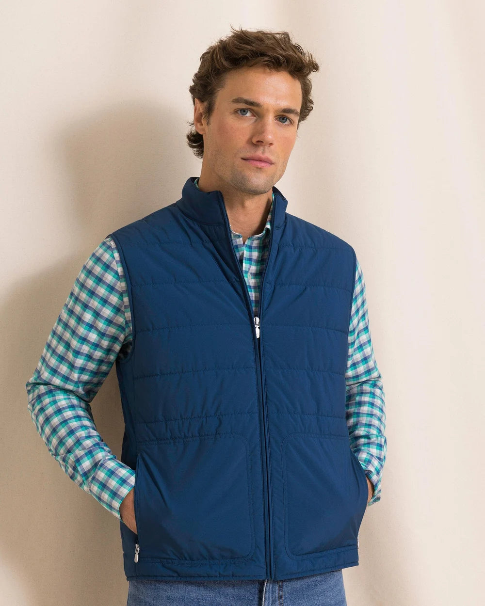 Marsh Creek Cove Quilted Vest | Nautical Blue