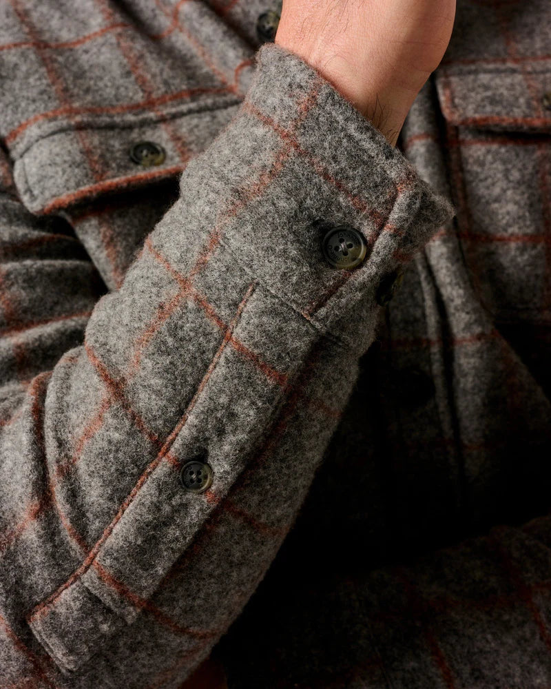 McDowell Wool Quilt-Lined Shacket | Charcoal