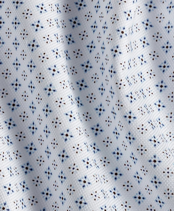 Neat Sport Shirt | White & Chocolate