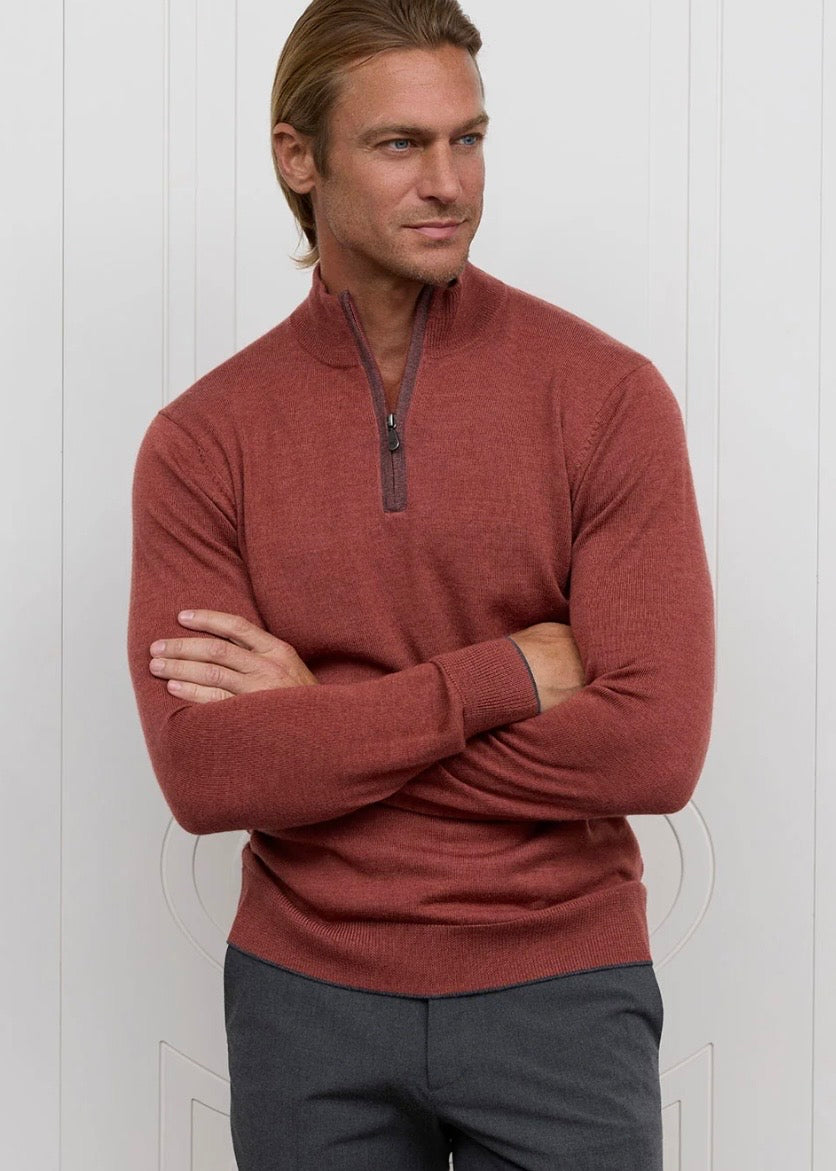 The Palmer 1/4 Zip | Cinnamon