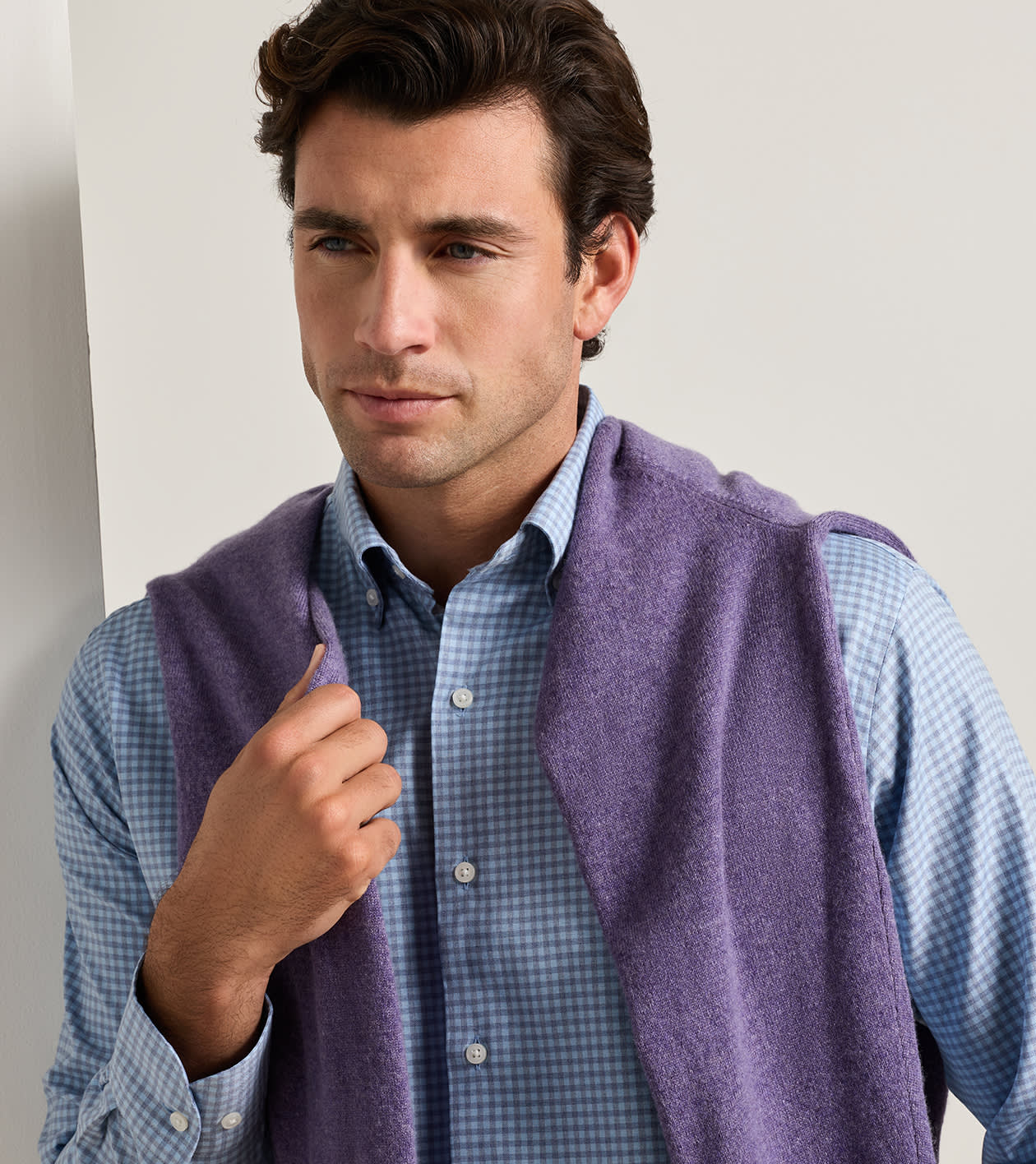 Liam Crown Soft Twill Sport Shirt | Blue Freesia