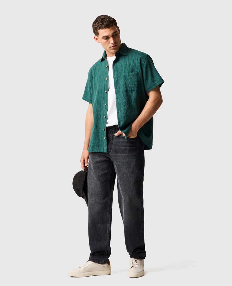 Adams Flat Shirt | Bottle Green