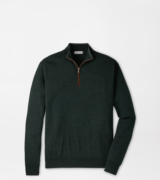 Autumn Crest Suede Trim 1/4 Zip | Pine Brook