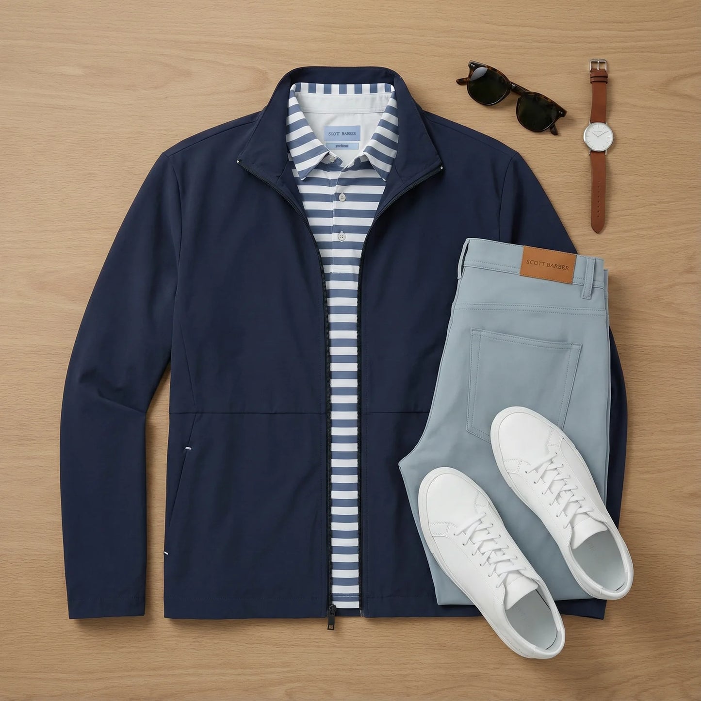 Prep Stripe Polo | Indigo