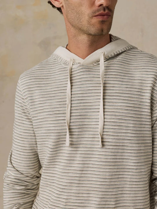 Sunwashed Slub Hoodie | Cedar Falls Stripe