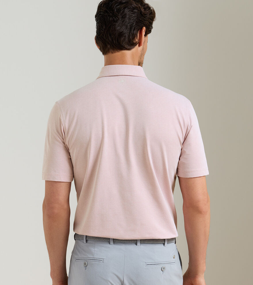 Albatross Cotton-Blend Pique Polo | Faded Scarlett
