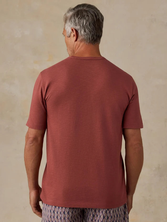 Sunwashed Pocket Tee | Sunset Red