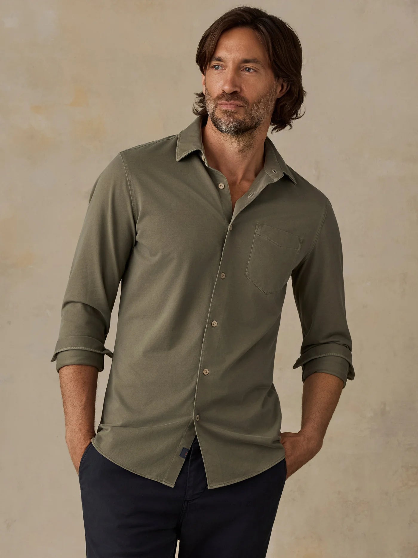 Costa Pique Shirt | Ridge Olive