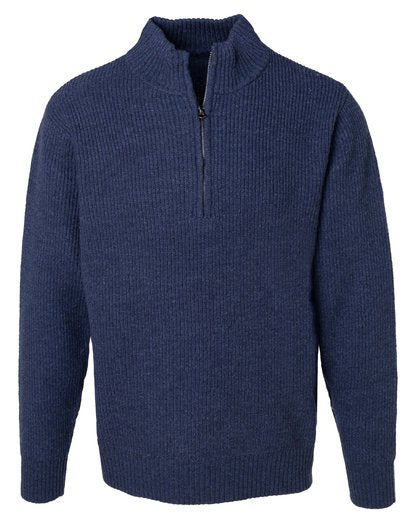 Wool Blend Ribbed 1/4 Zip