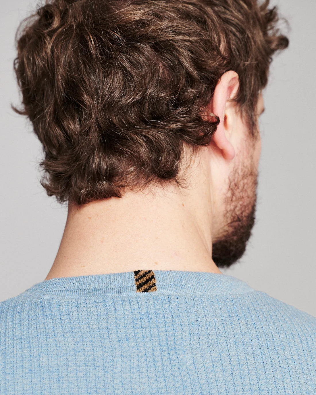 Martin Mini Waffle Crew | Chambray Blue Heather